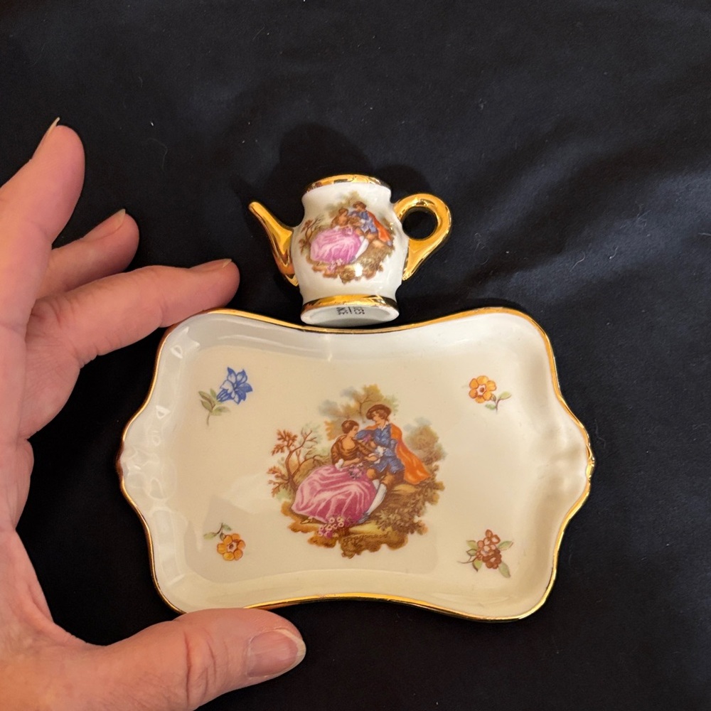 Limoges Cream and Gold Porcelain Set